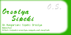 orsolya sipeki business card